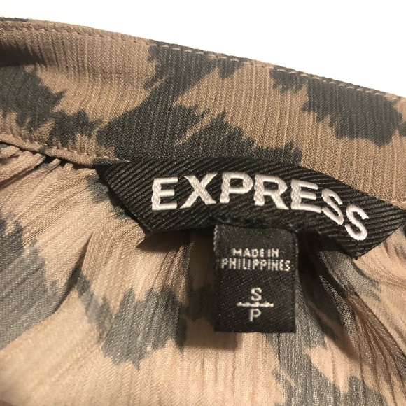 Express Leopard Print Dress Flowy Loose Modest - Picture 8 of 8